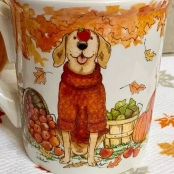 Certified International Other - NWT Dog in Sweater Thanksgiving Retriever Mug Harvest Certified International